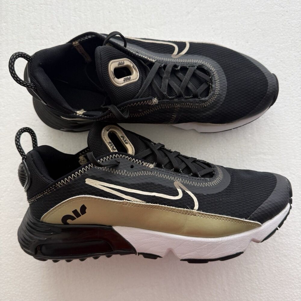 Size 7Y - Nike Air Max 2090 Black Metallic Gold